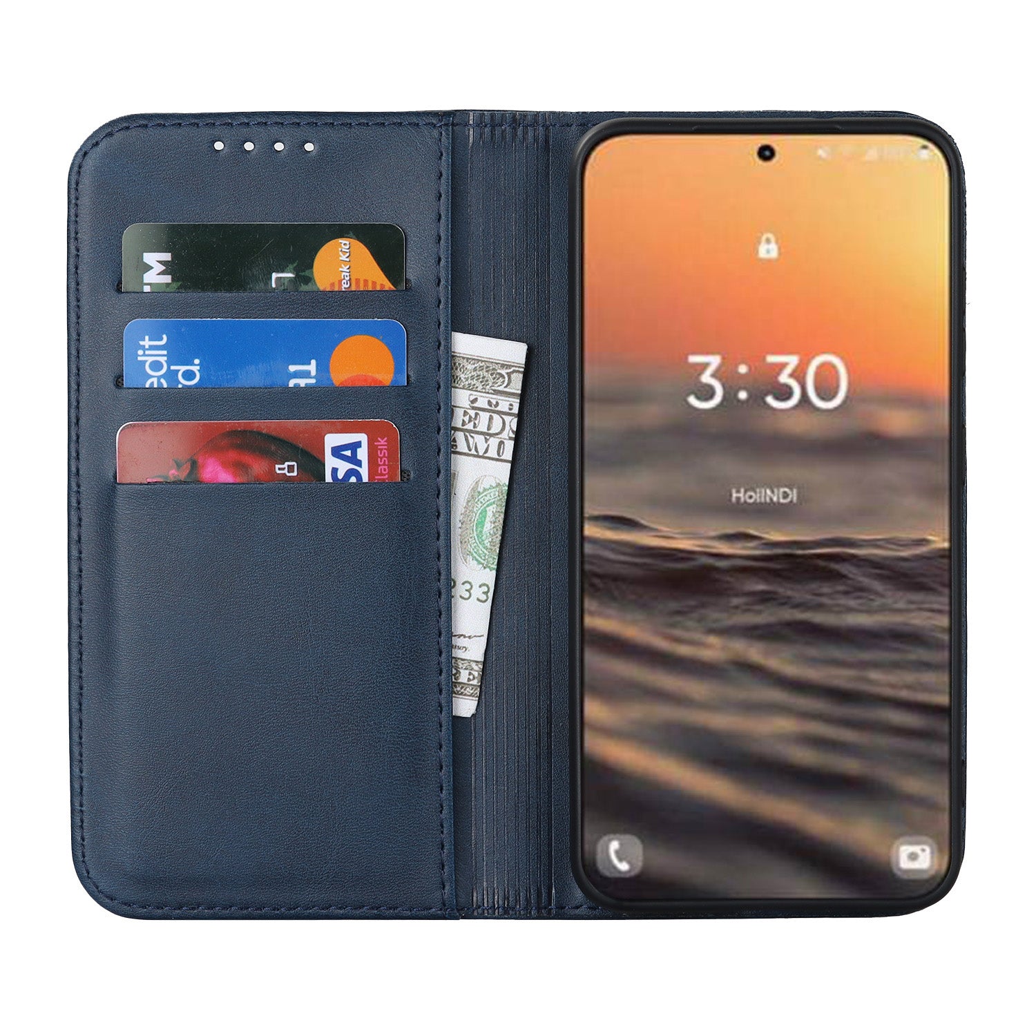 For Samsung Galaxy S23 Phone Cover Calf Texture PU Leather Stand Magnetic Absorption Anti-Scratch Wallet Phone Case For Samsung Galaxy S23 Phone Cover Calf Texture PU Leather Stand Magnetic Absorption Anti-Scratch Wallet Phone Case
